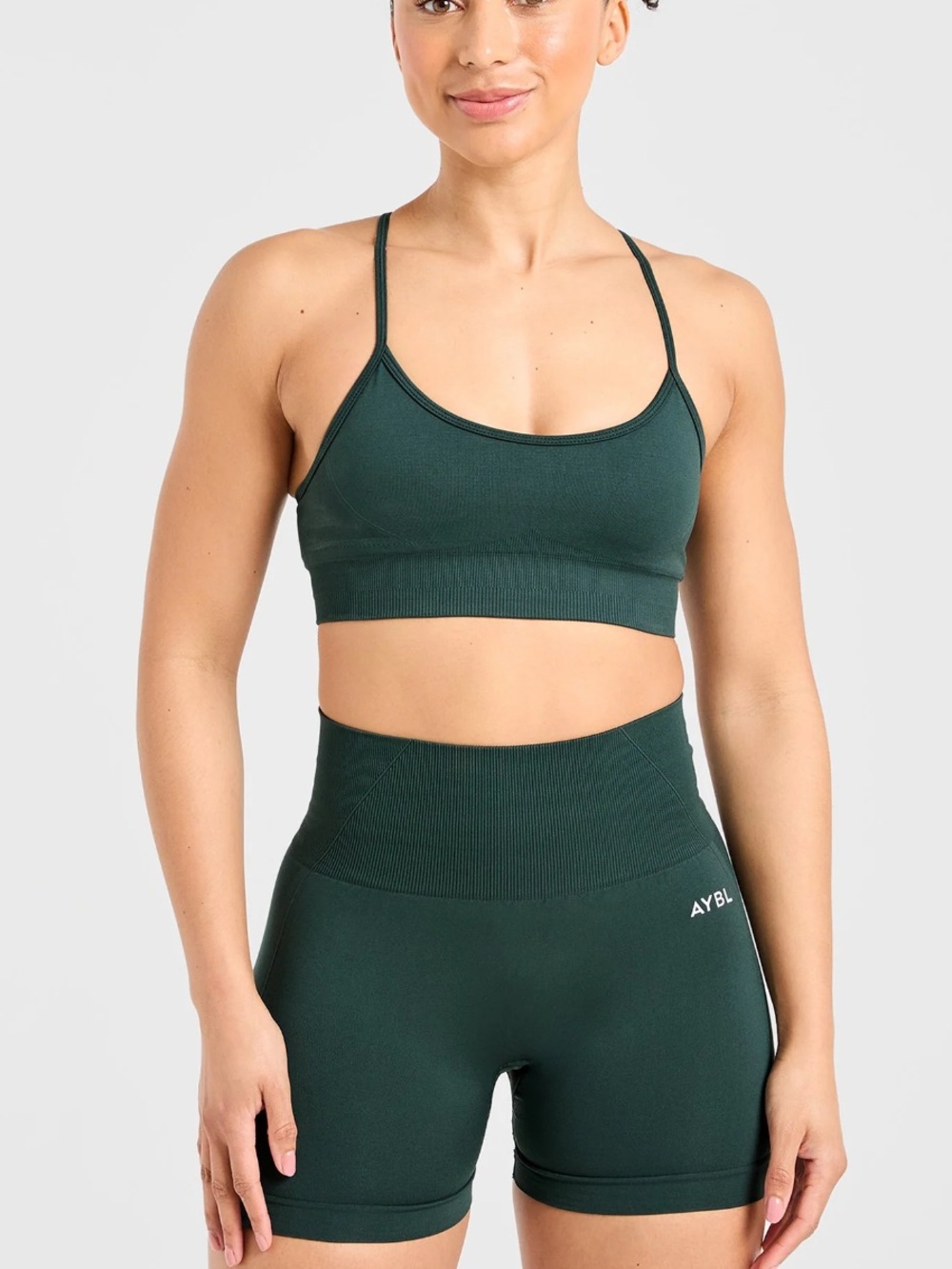 AYBL Empower Seamless Sports Bra- Forest Green M
